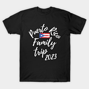 Puerto Rico Family Trip 2023 Vacation Fun Matching & Travel Planning Design T-Shirt